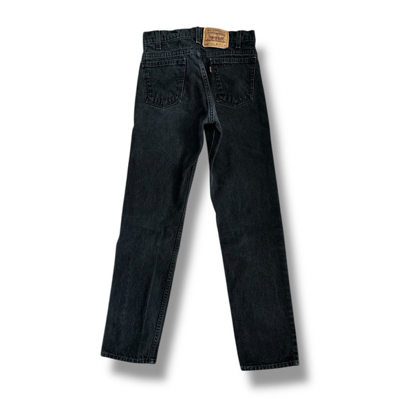 Levi's 505 Men's Black Regular Fit Straight Leg Denim Jeans 100% Cotton 29x30 - Picture 3 of 6
